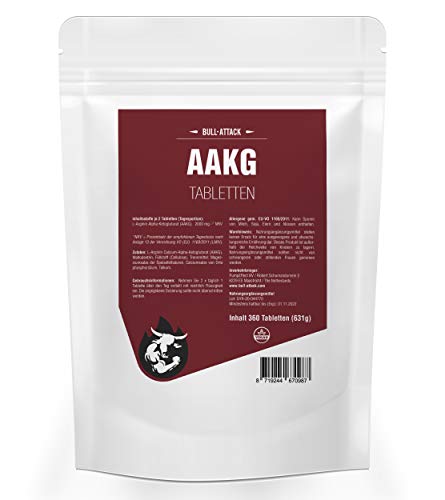 AAKG NOX-1500 | 360 tabletas de 500mg | Pack de almacenamiento | Alfa-Cetoglutarato de Arginina A-AKG puro | Nitro + Booster Pre-Workout | Para la construcción de músculos y el"efecto de bombeo"
