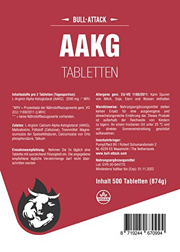 AAKG NOX-1500 | 500 tabletas de 500mg | Pack de almacenamiento | Alfa-Cetoglutarato de Arginina A-AKG puro | Nitro + Booster Pre-Workout | Para la construcción de músculos y el"efecto de bombeo" AAKG NOX-1500 | 500 tabletas de 500mg | Pack de almacenamiento | Alfa-Cetoglutarato de Arginina A-AKG puro | Nitro + Booster Pre-Workout | Para la construcción de músculos y el"efecto de bombeo"