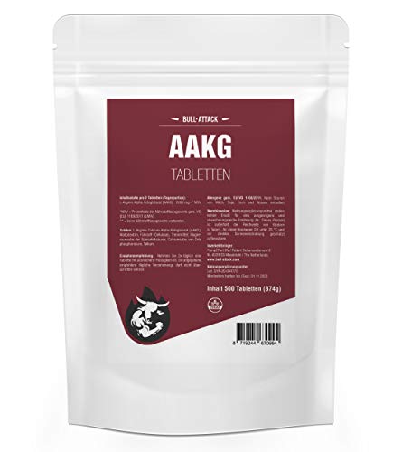 AAKG NOX-1500 | 500 tabletas de 500mg | Pack de almacenamiento | Alfa-Cetoglutarato de Arginina A-AKG puro | Nitro + Booster Pre-Workout | Para la construcción de músculos y el"efecto de bombeo"