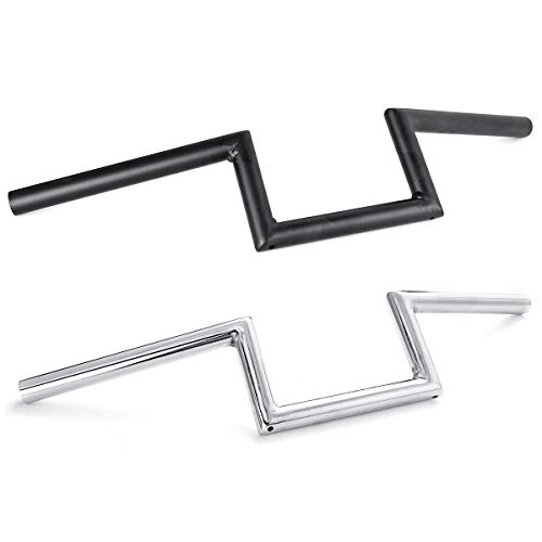AAlamor 7/8 Pulgadas 22Mm Motocicleta Drag Z-Bar Pullback Manillar para Suzuki/Honda CG/Harley Touring - Negro AAlamor 7/8 Pulgadas 22Mm Motocicleta Drag Z-Bar Pullback Manillar para Suzuki/Honda CG/Harley Touring - Negro