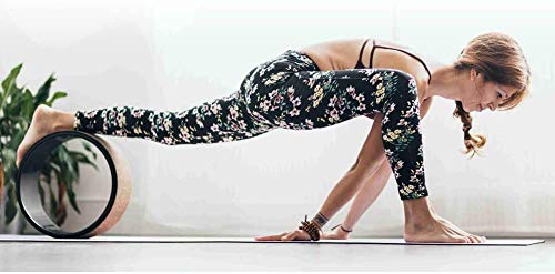 AB Rueda de yoga para pilates, yoga, estiramientos, fitness – Rueda de corcho