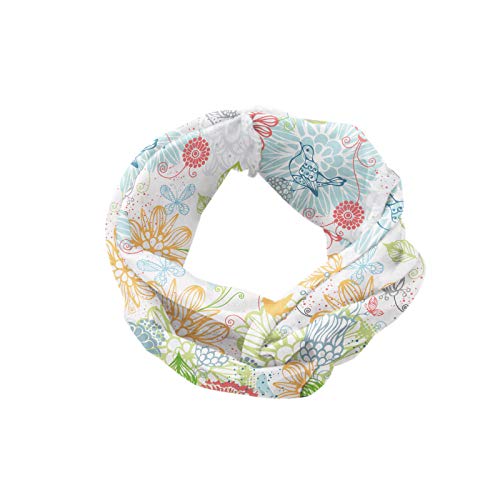 ABAKUHAUS Diadame Aves, Banda Elástica y Suave para Mujer para Deportes y Uso Diario Soft Pastel damasco de la plantilla del patrón Técnica de la primavera flores y pájaros, Multicolor ABAKUHAUS Diadame Aves, Banda Elástica y Suave para Mujer para Deportes y Uso Diario Soft Pastel damasco de la plantilla del patrón Técnica de la primavera flores y pájaros, Multicolor