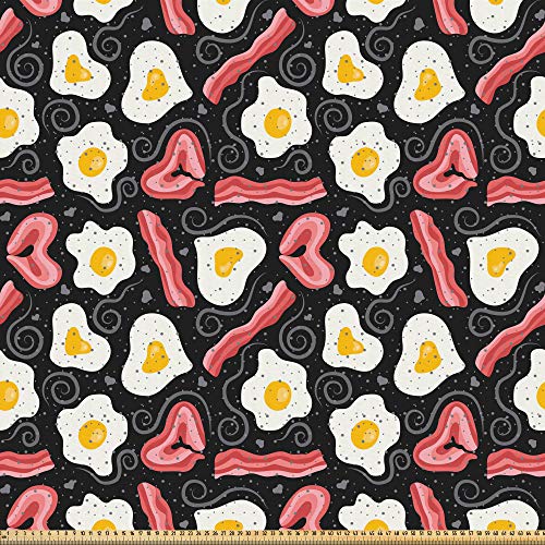 ABAKUHAUS Tocino Tela por Metro, La Proteína Delicioso Desayuno, Microfibra Decorativa para Artes y Manualidades, 1M (230x100cm), Multicolor ABAKUHAUS Tocino Tela por Metro, La Proteína Delicioso Desayuno, Microfibra Decorativa para Artes y Manualidades, 1M (230x100cm), Multicolor