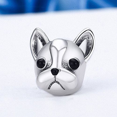 Abalorio para colgar de perrito «You & Me», hecho de plata de ley 925 para pulseras, compatible con pulseras europeas Abalorio para colgar de perrito «You & Me», hecho de plata de ley 925 para pulseras, compatible con pulseras europeas