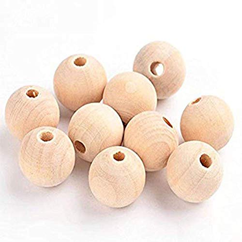 Abalorios de Madera Natural(120 Pcs),Cuentas espaciadoras sueltas,cuentas intermedias, cuentas decorativas de madera para la fabricación de joyas de bricolaje.(14mm)