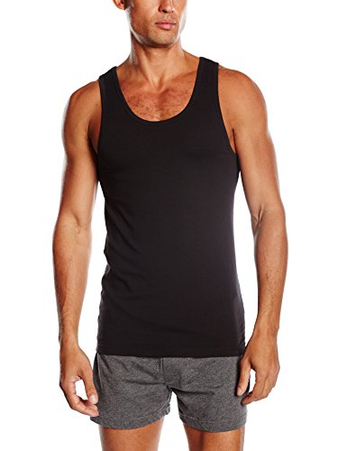 ABANDERADO - Camiseta Algodón Maxima Transpiración De Tirantes para hombre, color negro, talla 60/2XL