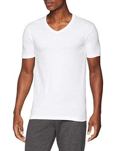 ABANDERADO Camiseta de algodón Manga Corta Cuello Pico, Blanco, M para Hombre ABANDERADO Camiseta de algodón Manga Corta Cuello Pico, Blanco, M para Hombre
