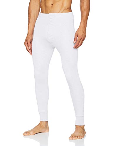 ABANDERADO Termal Fibra Invierno Calzón Largo Pantalones térmicos, Blanco, XL para Hombre