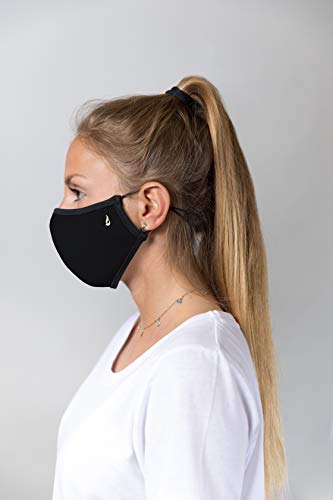 Abbacino Mascarilla unisex de adulto lavable en negro