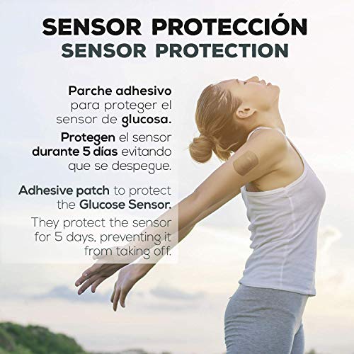Abbott Freestyle Libre Parche Protector Sensor Talla S 7.5 x 5 cm - SEPARADOR ANTIADHERENTE EN EL CENTRO - Protege y sujeta el sensor de glucosa pero NO SE ADHIERE AL SENSOR - Impermeable - 25 Uds