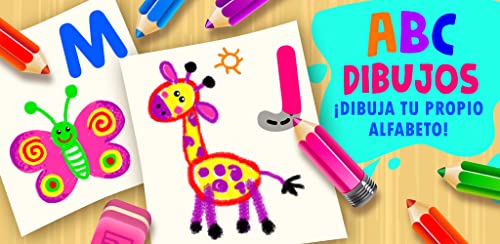 ABC Dibujos! Aprender a Dibujar Letras Juego Infantil Abecedario Educativo GRATIS! Libro Colorear Juegos de Aprendizaje y Alfabeto Educativos para Niños Bebe Bebes Infantiles Niñas Chicas 2 3 4 5 Años