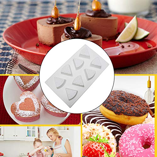 Abcidubxc - Molde para tartas con 8 rejillas, forma de queso, superficie antiadherente, ideal para hacer tartas de espuma Abcidubxc - Molde para tartas con 8 rejillas, forma de queso, superficie antiadherente, ideal para hacer tartas de espuma