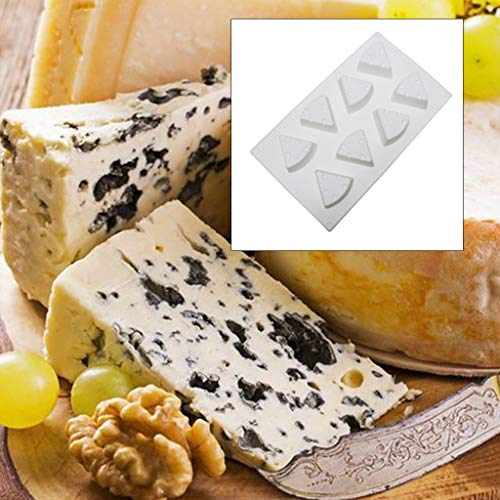 Abcidubxc - Molde para tartas con 8 rejillas, forma de queso, superficie antiadherente, ideal para hacer tartas de espuma Abcidubxc - Molde para tartas con 8 rejillas, forma de queso, superficie antiadherente, ideal para hacer tartas de espuma
