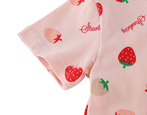 ABClothing Vestido de Dormir de algodón para niñas Junior Vibrantes Camisones 6-7 años Rojo
