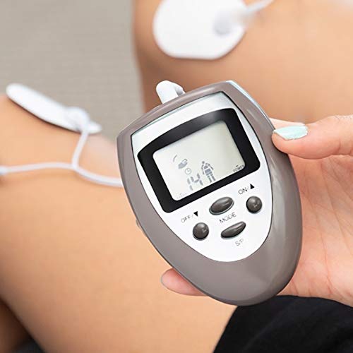 Abdo ENRG Pulse-Electroestimulador digital bruciagrassi muscular multifuncional con 4 electrodos de contactos y 10 Niveles de intensita-compacto y portátil para estimulación-tonificare, línea, reafirmarla y mejora la circulación sanguínea.