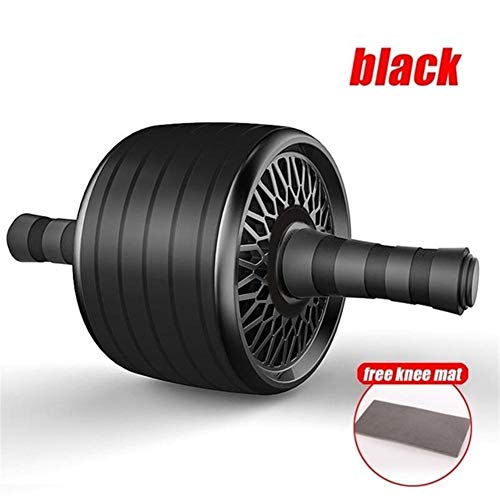 Abdominal abs rodillo rueda del ejercicio Fitness Equipment Silencio de ruedas for los brazos hacia atrás del vientre Core Trainer Body Shape Suministros de formación (Color : Black)