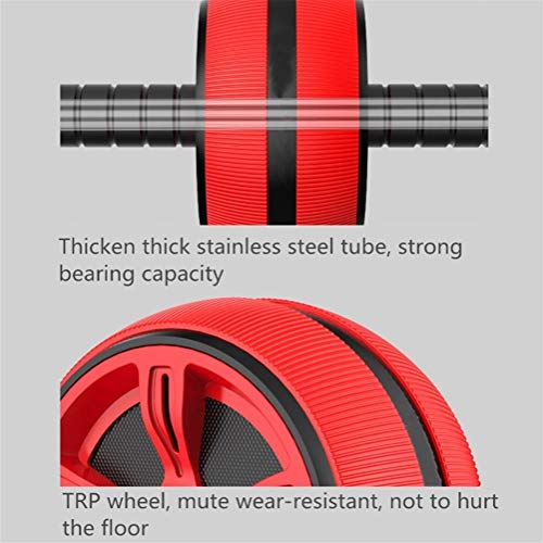 Abdominal abs rodillo rueda del ejercicio Fitness Equipment Silencio de ruedas for los brazos hacia atrás del vientre Core Trainer Body Shape Suministros de formación (Color : Red)