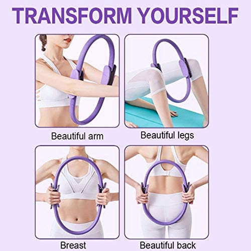 Abdominales Suelo 15" Doble Asa Accesorios Gimnasio Cuerpo Equilibrado Aro para Pierna, Brazos, Cadera para Quemar Grasa