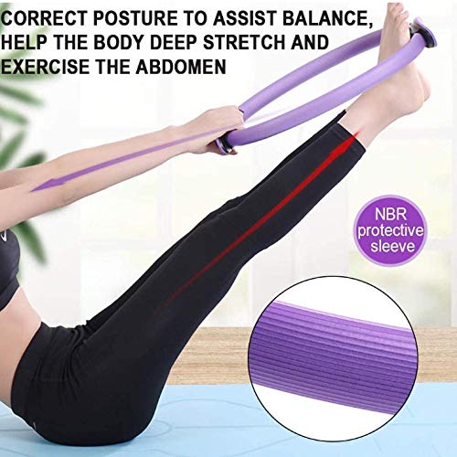 Abdominales Suelo 15" Doble Asa Accesorios Gimnasio Cuerpo Equilibrado Aro para Pierna, Brazos, Cadera para Quemar Grasa