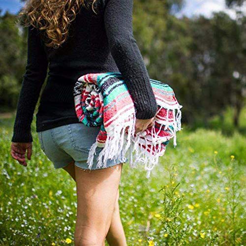Abimy Mantas mexicanas hechas a mano, artesanales, tejidas a mano, para playa, camping, picnic, al aire libre, bohemio, mantas Abimy Mantas mexicanas hechas a mano, artesanales, tejidas a mano, para playa, camping, picnic, al aire libre, bohemio, mantas