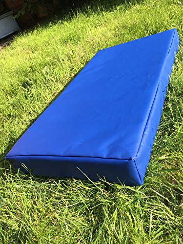 ABM SOFTPLAY Soft Play - Alfombrilla de aterrizaje para gimnasia (610 g/m², PVC/espuma de alta densidad, 100 x 50 x 10 cm), color azul