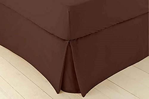 ABO Plain Dyed Polycotton Platform Base Valence Box Plisado, Colores Atractivos (Doble, Negro), Azul, Individual ABO Plain Dyed Polycotton Platform Base Valence Box Plisado, Colores Atractivos (Doble, Negro), Azul, Individual