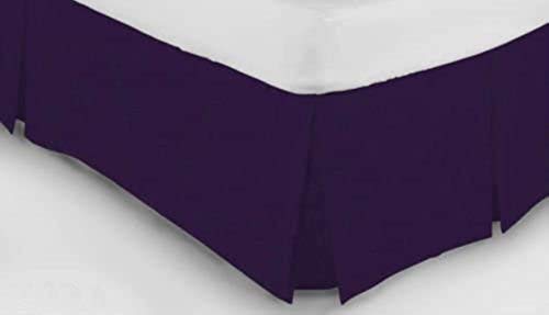 ABO Plain Dyed Polycotton Platform Base Valence Box Plisado, Colores Atractivos (Doble, Negro), Azul, Individual ABO Plain Dyed Polycotton Platform Base Valence Box Plisado, Colores Atractivos (Doble, Negro), Azul, Individual