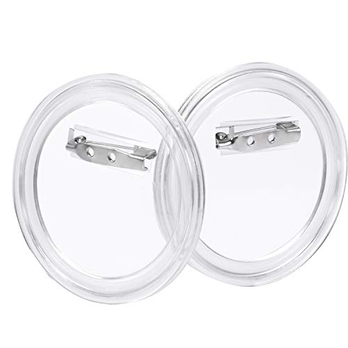 Aboat - 25 juegos de broches con aguja para diseñar una insignia, plástico transparente, con pin para manualidades y manualidades infantiles Aboat - 25 juegos de broches con aguja para diseñar una insignia, plástico transparente, con pin para manualidades y manualidades infantiles