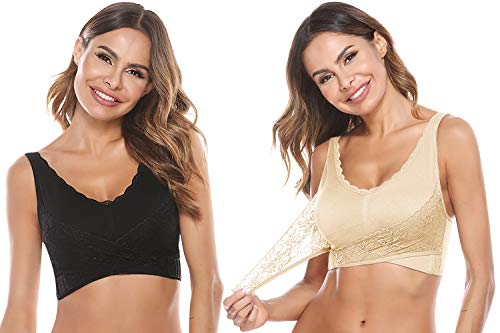 Abollria Sujetador Deportivo para Mujer Sujetadores Deportivos Mujer Bralette sin Costuras Cmodo Bra sin Costuras con Hebilla Frontal con Yoga Corriendo Bailando