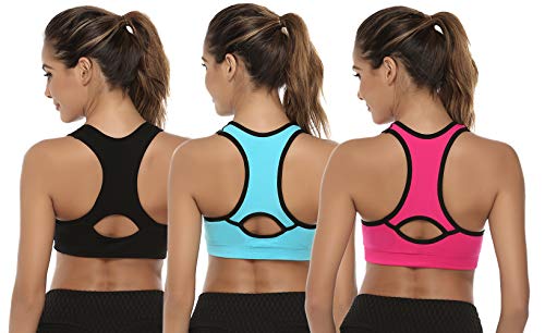 Abollria Sujetador Deportivo para Mujeres, cómodos Suave y Almohadillas Extraíbles,Bra Deporte sin Costuras para Yoga/Fitness/Run/Ejercicio