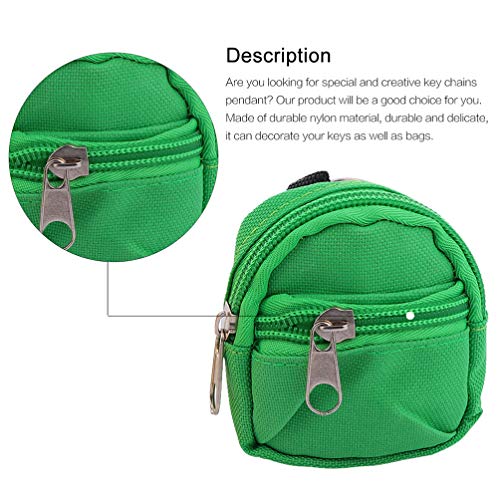 ABOOFAN 2Pcs Mini MnederCreativNyln Frma de Mchila Carteras Pequeñas para Mujeres Niñas Niñs Diy BlsLlaveClgante Clgante (Verde)