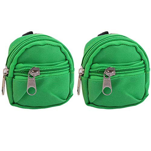 ABOOFAN 2Pcs Mini MnederCreativNyln Frma de Mchila Carteras Pequeñas para Mujeres Niñas Niñs Diy BlsLlaveClgante Clgante (Verde)