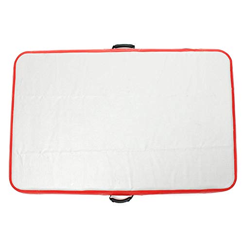 Abrahmliy Colchonetas De Ejercicio Alfombrilla De Gimnasia Inflable para Pista De Aire Colchoneta De Gimnasia (Size:S; Color:White+Red)