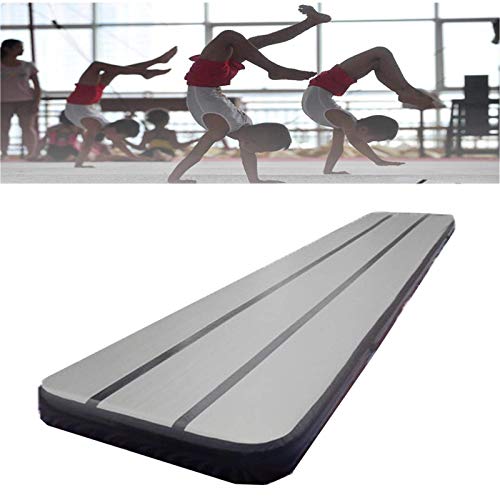 Abrahmliy Colchonetas De Ejercicio Alfombrilla Inflable para Pista De Aire Alfombrilla De Gimnasia Alfombrilla De Entrenamiento para Práctica Colchoneta De Gimnasia (Size:S; Color:Gray)