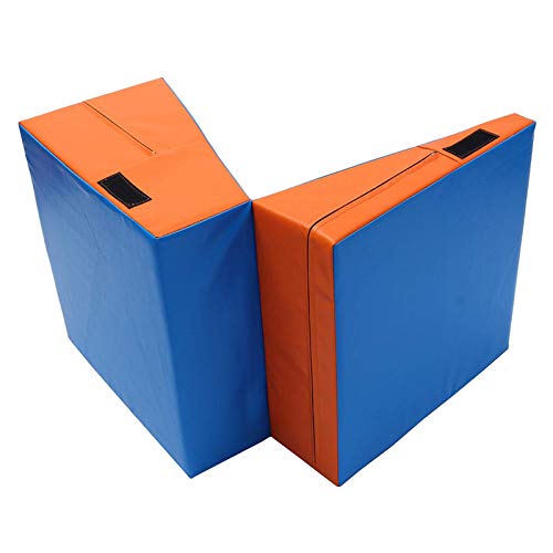 Abrahmliy Colchonetas De Ejercicio Estera De Gimnasia Plegable Yoga Ejercicio Gimnasio Pilates Pad Colchoneta De Gimnasia (Size:S; Color:Blue Orange)