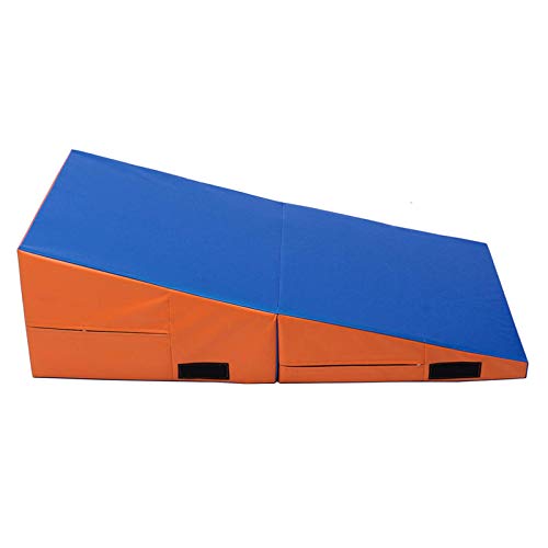 Abrahmliy Colchonetas De Ejercicio Estera De Gimnasia Plegable Yoga Ejercicio Gimnasio Pilates Pad Colchoneta De Gimnasia (Size:S; Color:Blue Orange)