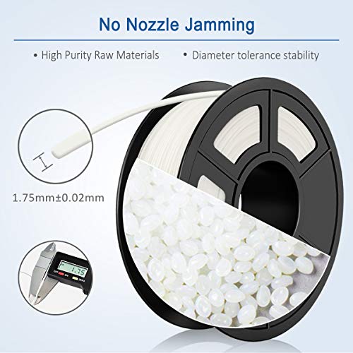 ABS Filament 1.75mm, ABS 3D Printer Filament for 3D Printer 3D Pen, ABS Filament 1KG (2.2 lb) ABS White ABS Filament 1.75mm, ABS 3D Printer Filament for 3D Printer 3D Pen, ABS Filament 1KG (2.2 lb) ABS White