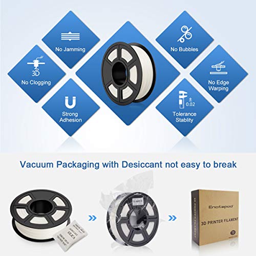 ABS Filament 1.75mm, ABS 3D Printer Filament for 3D Printer 3D Pen, ABS Filament 1KG (2.2 lb) ABS White ABS Filament 1.75mm, ABS 3D Printer Filament for 3D Printer 3D Pen, ABS Filament 1KG (2.2 lb) ABS White