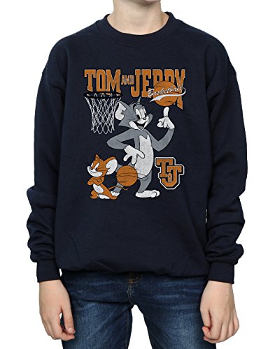 Absolute Cult Tom and Jerry Niños Spinning Basketball Camisa De Entrenamiento Azul Marino 12-13 Years