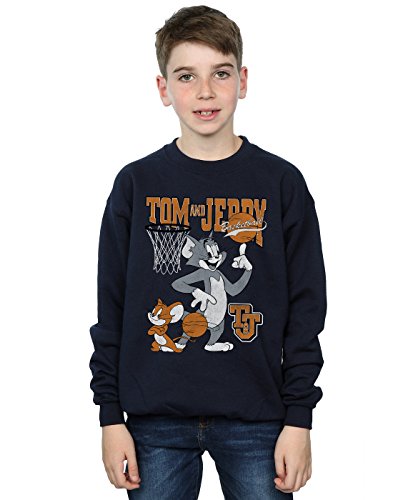 Absolute Cult Tom and Jerry Niños Spinning Basketball Camisa De Entrenamiento Azul Marino 12-13 Years