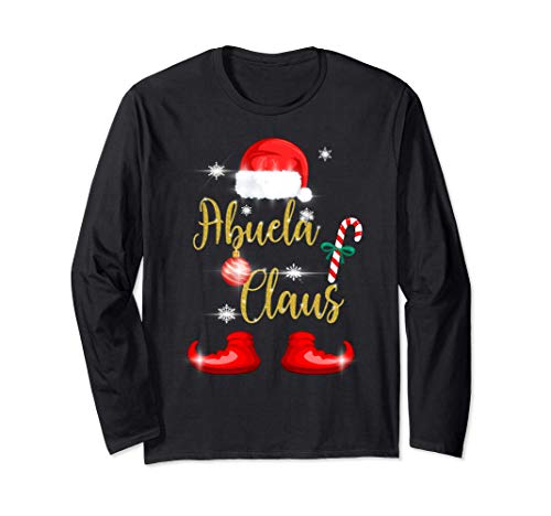 Abuela Claus Pijama Familia Divertido Regalo Navidad Abuelos Manga Larga