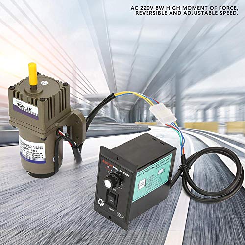 AC 220V Motorreductor Motorreductor, motor monofásico de 6W, velocidad reversible y ajustable, para la industria, equipos de transporte, maquinaria textil(Ratio de reducción 5K) AC 220V Motorreductor Motorreductor, motor monofásico de 6W, velocidad reversible y ajustable, para la industria, equipos de transporte, maquinaria textil(Ratio de reducción 5K)