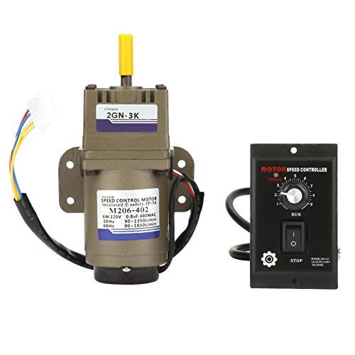 AC 220V Motorreductor Motorreductor, motor monofásico de 6W, velocidad reversible y ajustable, para la industria, equipos de transporte, maquinaria textil(Ratio de reducción 5K) AC 220V Motorreductor Motorreductor, motor monofásico de 6W, velocidad reversible y ajustable, para la industria, equipos de transporte, maquinaria textil(Ratio de reducción 5K)