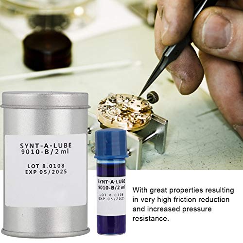 Accesorio de aceite de movimiento de reparación de reloj de 2 ml, reloj de pulsera de mantenimiento de lubricante de movimiento de relojero, para movimientos de relojes de bolsillo de reloj de pulsera