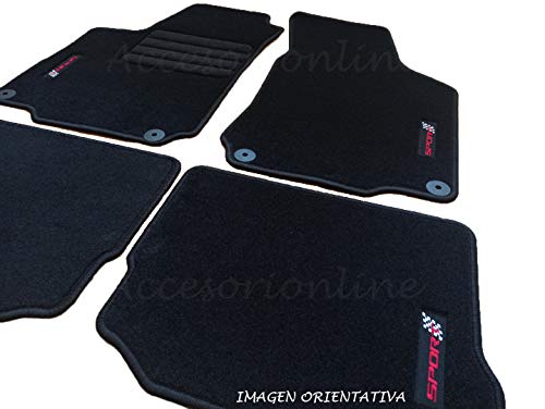 Accesorionline Alfombrillas para Seat Ibiza 2002-2008 Todos los Modelos - Juego Completo - alfombras a Medida - esterillas Anclajes Originales 6L