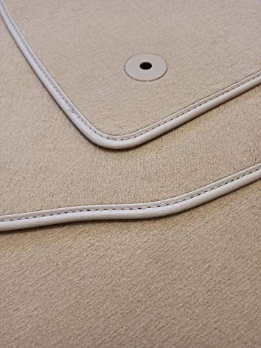 Accesorionline Alfombrillas Velour Premium para Volvo S40 V40 - Todos los Modelos - Moqueta Beige máxima Calidad - Anclajes y Medidas Originales alfombras esterillas (S40/V40 1996-2000)