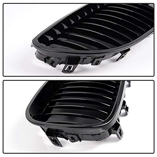 Accesorios de Rejilla de Coche E60 Grill Front Kidney Sport Grilles Hood Grill , para B MW E60 E61 5 Series M5 525I 525Xi 528I 528Xi 530I 530Xi 2003~2009 (Brillo Bla Accesorios de Rejilla de Coche E60 Grill Front Kidney Sport Grilles Hood Grill , para B MW E60 E61 5 Series M5 525I 525Xi 528I 528Xi 530I 530Xi 2003~2009 (Brillo Bla