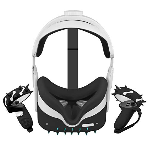 "Accesorios Oculus Quest 2 (Cubierta Protectora de la Cabeza + Cubiertas de los Agarres de los Controladores+Cubierta Facial, etc.), Cubierta Impermeable Antichoque Antideslizante,Toque Cómodo" "Accesorios Oculus Quest 2 (Cubierta Protectora de la Cabeza + Cubiertas de los Agarres de los Controladores+Cubierta Facial, etc.), Cubierta Impermeable Antichoque Antideslizante,Toque Cómodo"