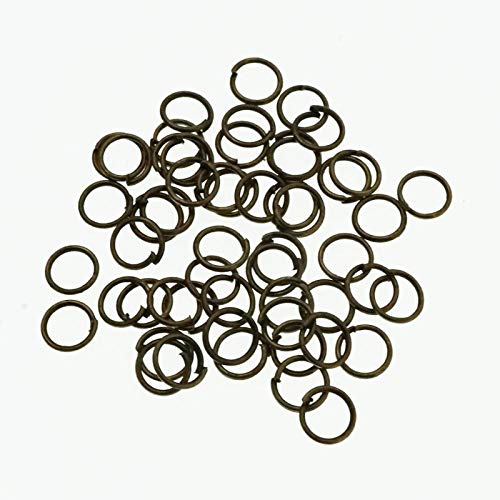 Accessorie Lote de 300 anillos de salto abiertos para collares, pulseras, joyas, 100 unidades, 16 mm, color negro