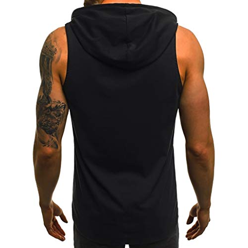 acction Camiseta con Capucha de Tirantes Deportes para Hombre, Tops Camisa sin Mangas de Verano Fitness